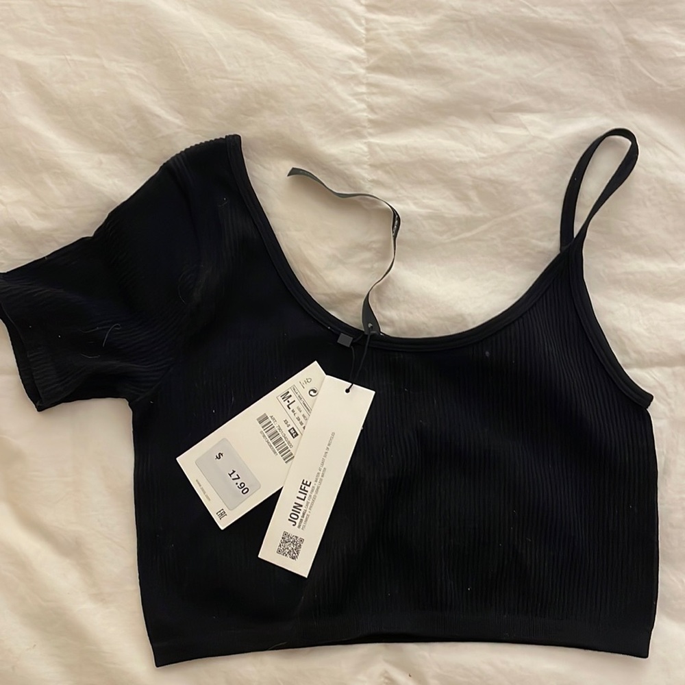 Cropped black tank - Limitless Contour Collection